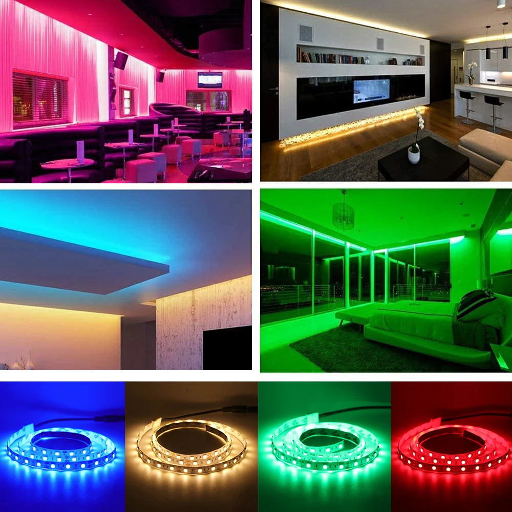 DC 12V 5050 RGB Светодиодные ленты 120 60 светодиодов/m 2835 светильник полосы 5054