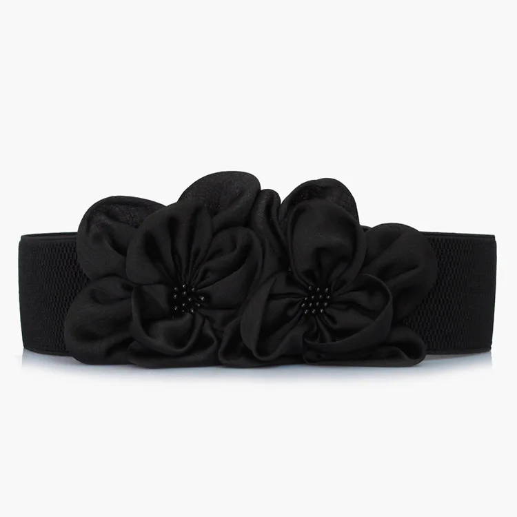 Высокий эластичный пояс Kasure с бантом и широкой талией милый цветочный для летней