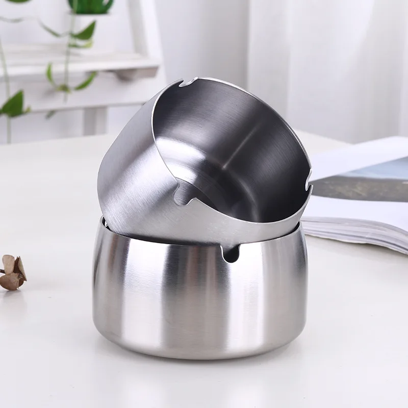 Пепельница из нержавеющей стали для дома гостиной офисная металлическая