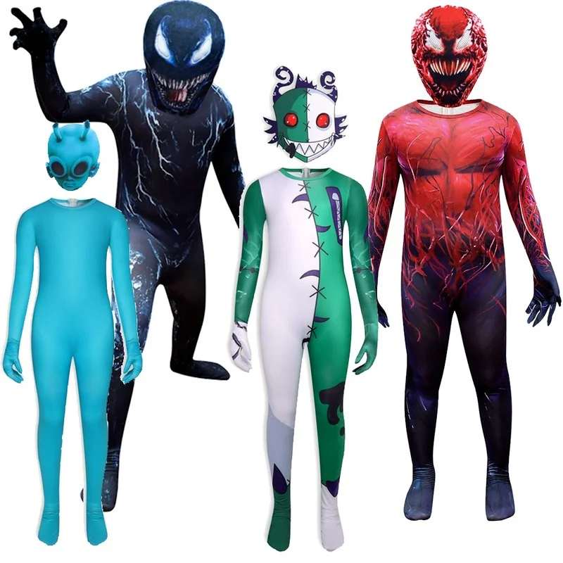 Костюмы для мальчиков комбинезон с инопланетянином из мультфильма головной убор