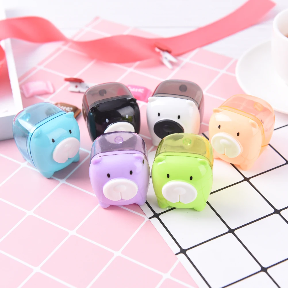 

Little Pig Mini Cute Cartoon Pencil Sharpener Creative Kawaii Cartoon Animal Pencil Sharpener For Student Stationery Gift