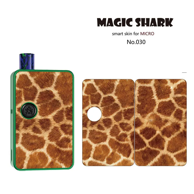 Magic Shark Tiger Wolf Music is Fun Wood Print леопардовая Мода 2.5D наклейка чехол-пленка для Asvape MICRO ELF