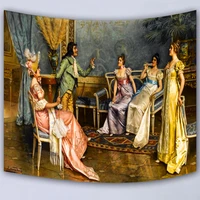 european palace royal oil painting tapestry home decorative tapestries wall hanging carpet comfortable sofa cover picnic mat