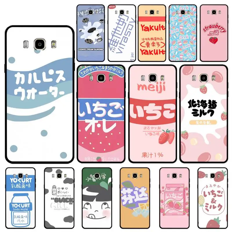 MaiYaCa Kawaii японский клубничный молочный напиток бутылка чехол для телефона SamsungJ4 5 6