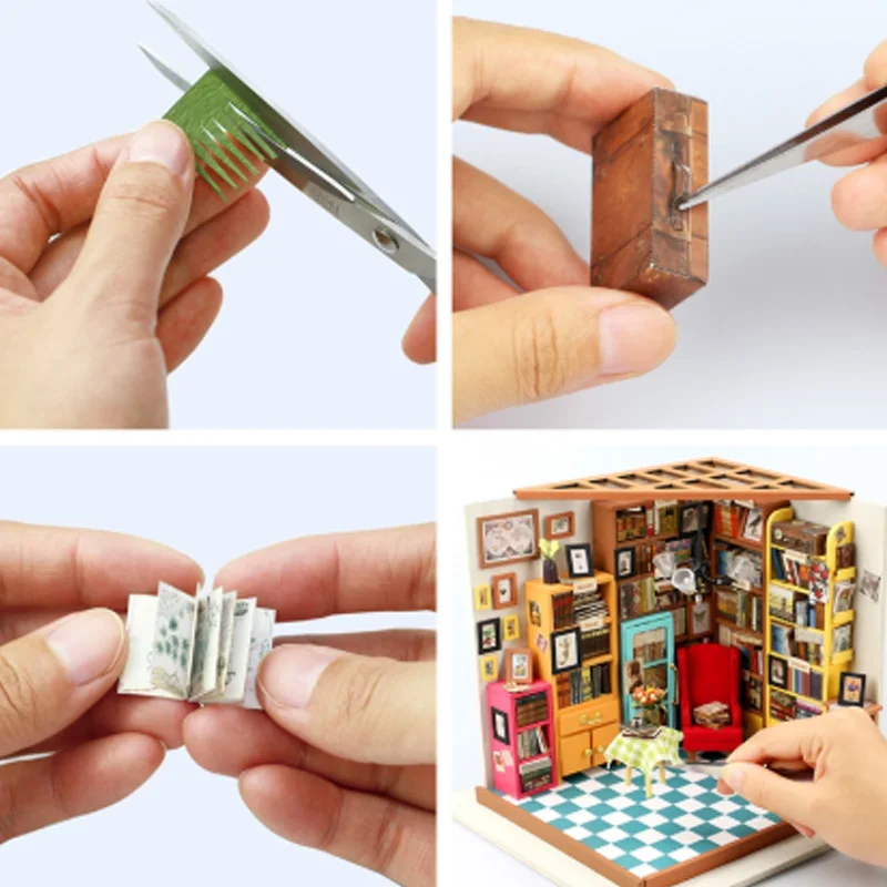 Домашний Декор Фигурка Сделай Сам Сэм кабинет деревянный набор миниатюрных