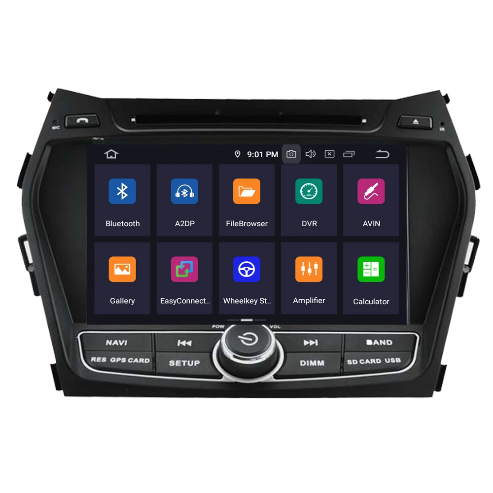 Автомагнитола RoverOne с DVD GPS для Hyundai IX45 Santa Fe Android 10 Восьмиядерный сенсорный экран