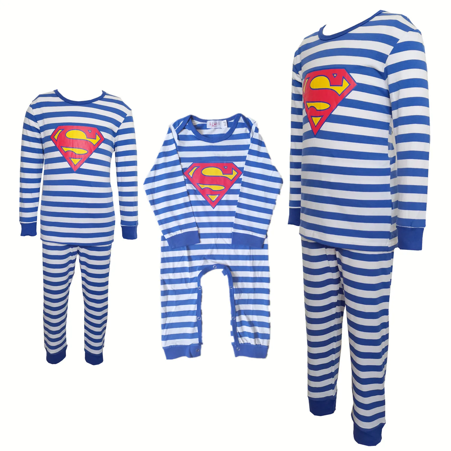 2022 New Style Blue  Pajamas Family Matching Super Autumn Winter Pajamas Set Mommy And Me Daddy Boys Girls Home set  all style