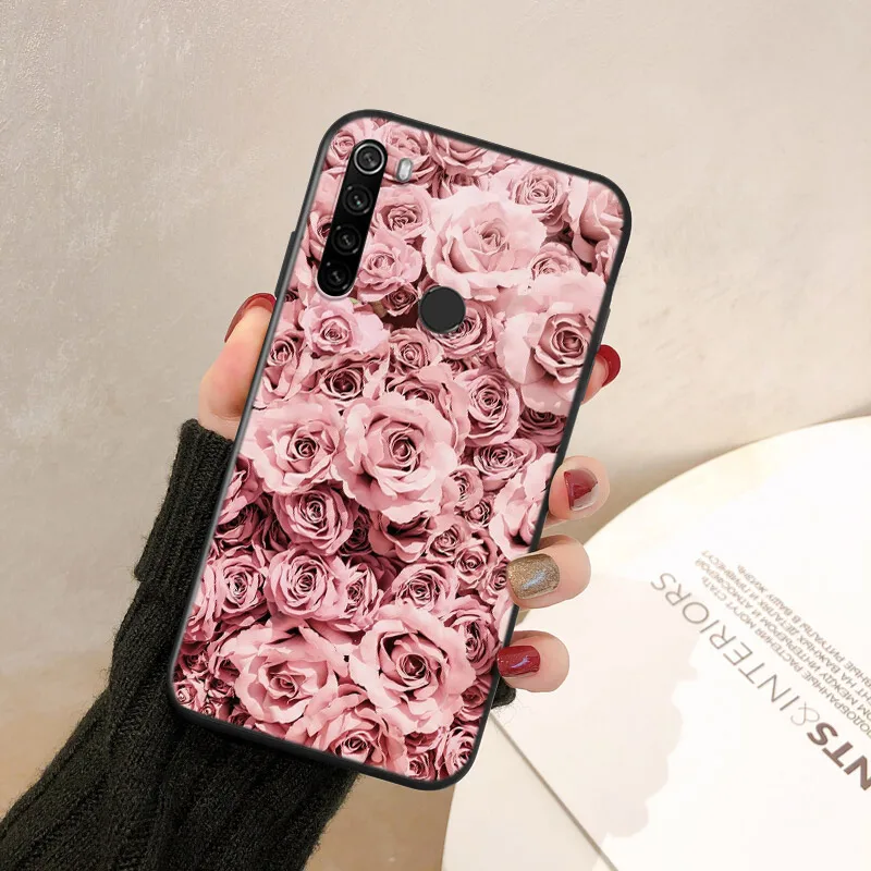 Silicone Cover Love Rose Gold Style For Xiaomi Redmi Note 12 11 11T 11S 10 10S 9 9S 10T 9T 8T 8 7 6 5 Pro Phone Case