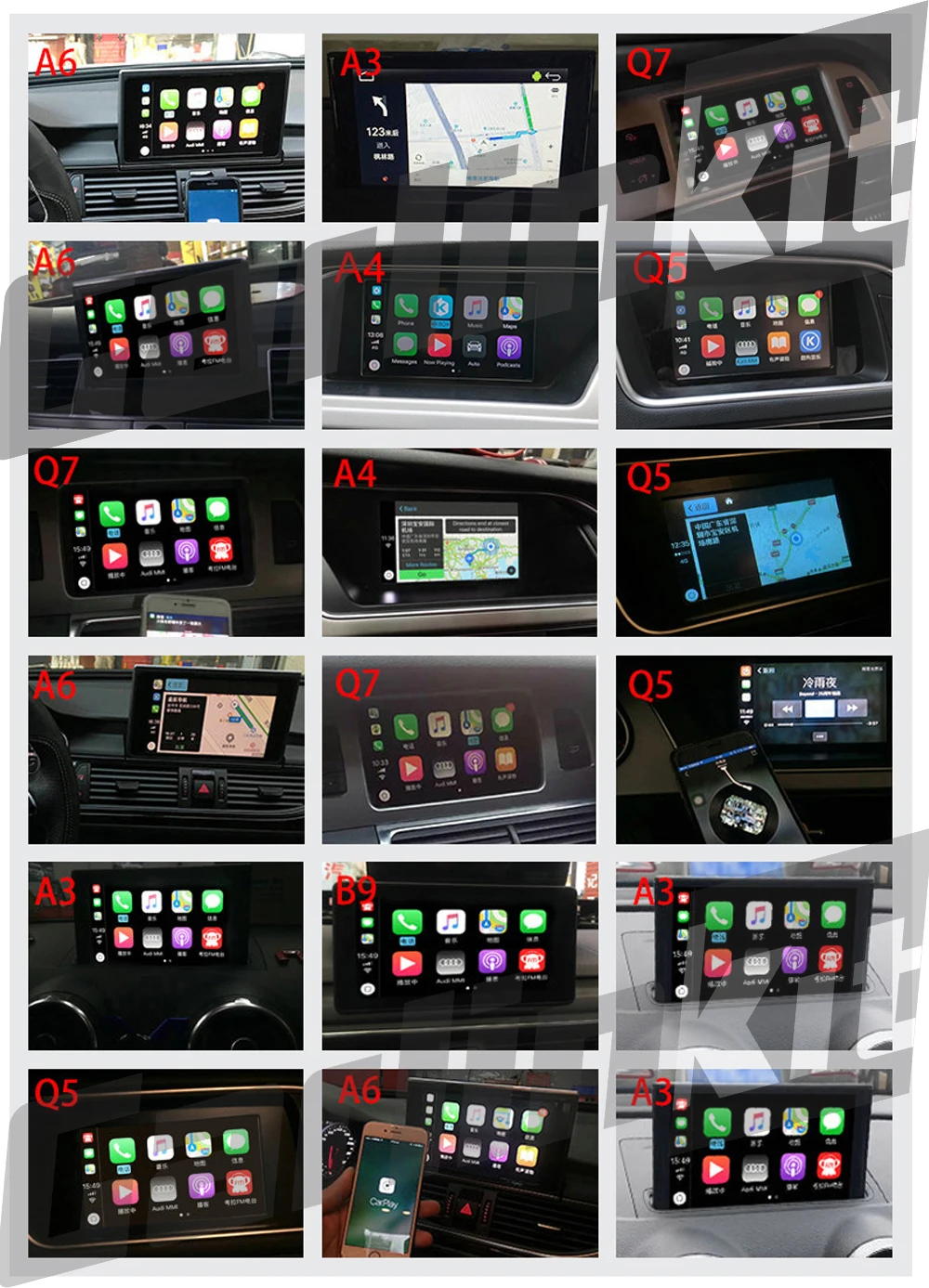 Carlinkit проводной Apple Carplay декодер для Audi Q3 MMI 2013- muItimedia интерфейс CarPlay Android авто комплект модернизации