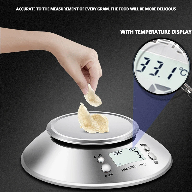 Цифровые кухонные весы из нержавеющей стали электронный прибор для измерения