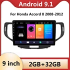 Для Honda Accord 8 2008 2009 2010 2011 2012 автомобильный Радио Мультимедиа Видео плеер навигация GPS 9 дюймов Android 9,1 2din 2 din dvd