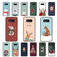 fhnblj merry christmas animal phone case for samsung note 5 7 8 9 10 20 pro plus lite ultra a21 12 02