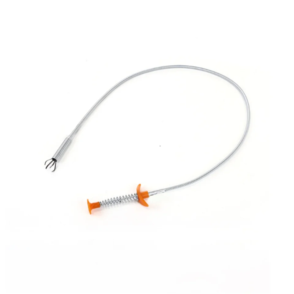 

60CM sink claw picks up kitchen cleaning tools, pipe dredging sink bending tools with spring handles.