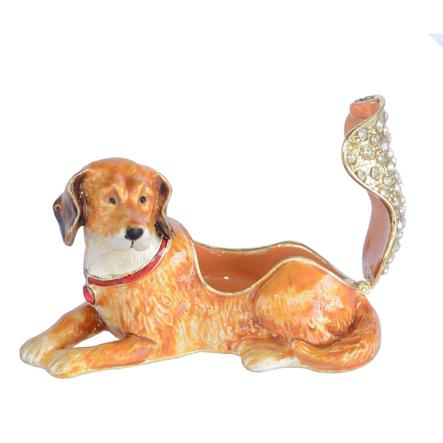 Стразы собака животное безделушка коробка bejeweled ювелирные изделия Контейнер pet