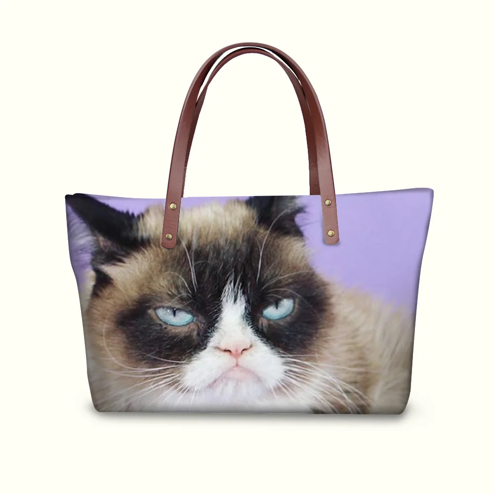 MOZOEYU модные женские сумки с милым рисунком кошки и животных вместительные