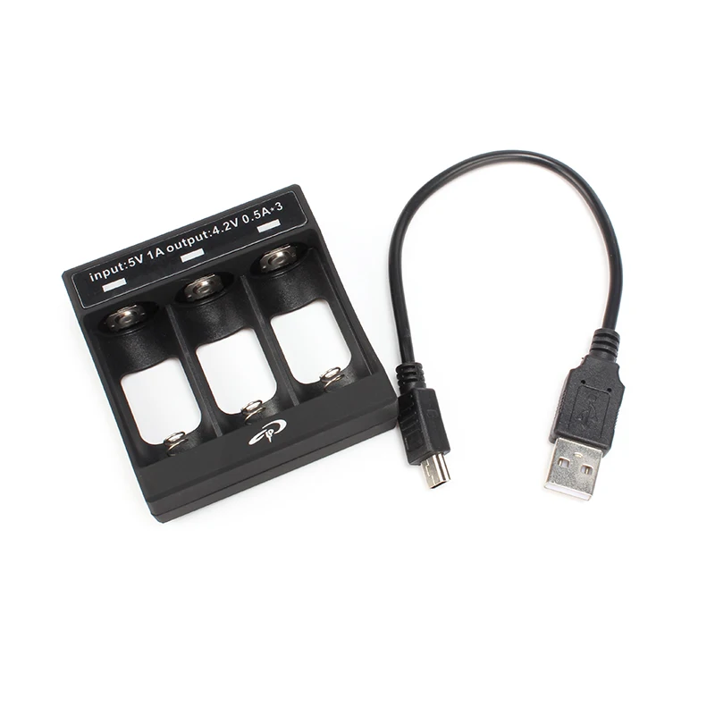 

4.2V 18350 Charger Li-ion Battery 3Slot USB Independent Charging 16340 18350 Battery Charger