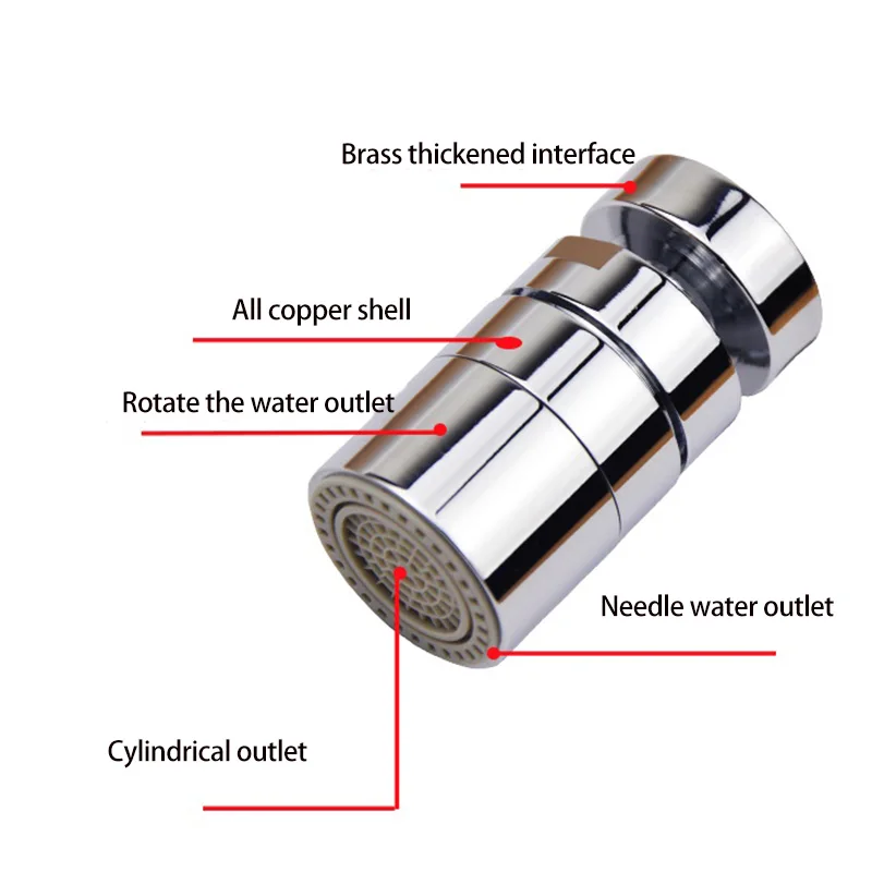 

Copper Splash-Proof Extending Faucet Bubbler Universal for Kitchen