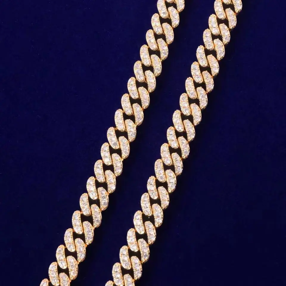 

10mm Gold Color Miami Cuban Link Bracelet Bling Women Jewelry AAAA Zircon Charm Hip Hop Chain