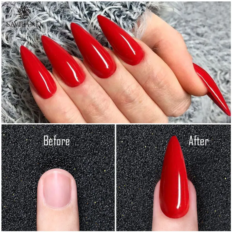 Saviland 30 г акриловый ic гель УФ-наращивание лак прозрачный розовый мягкий без