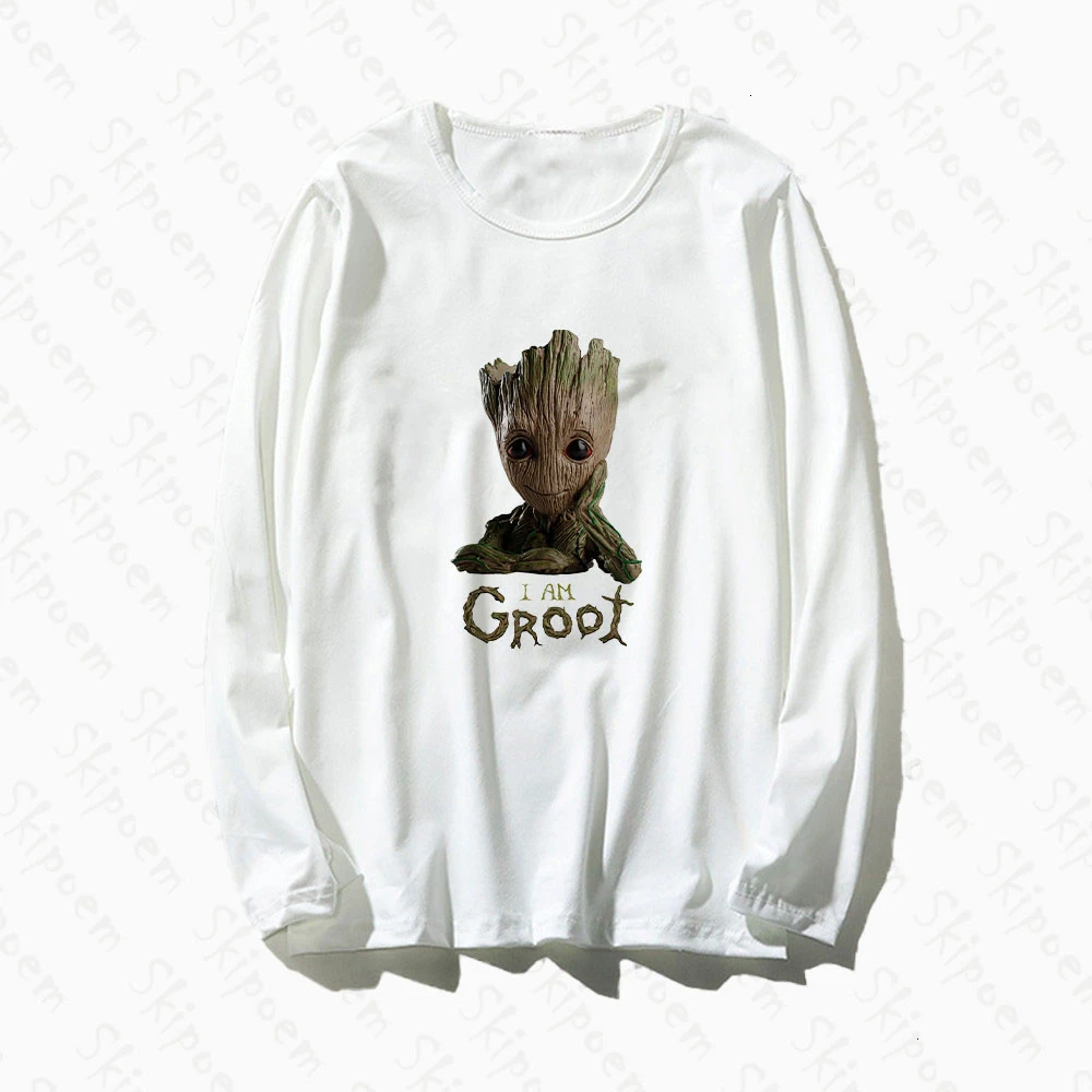 Young Groot дети Мстители герой Женская Футболка harajuku Tumblr эстетический панк с длинным