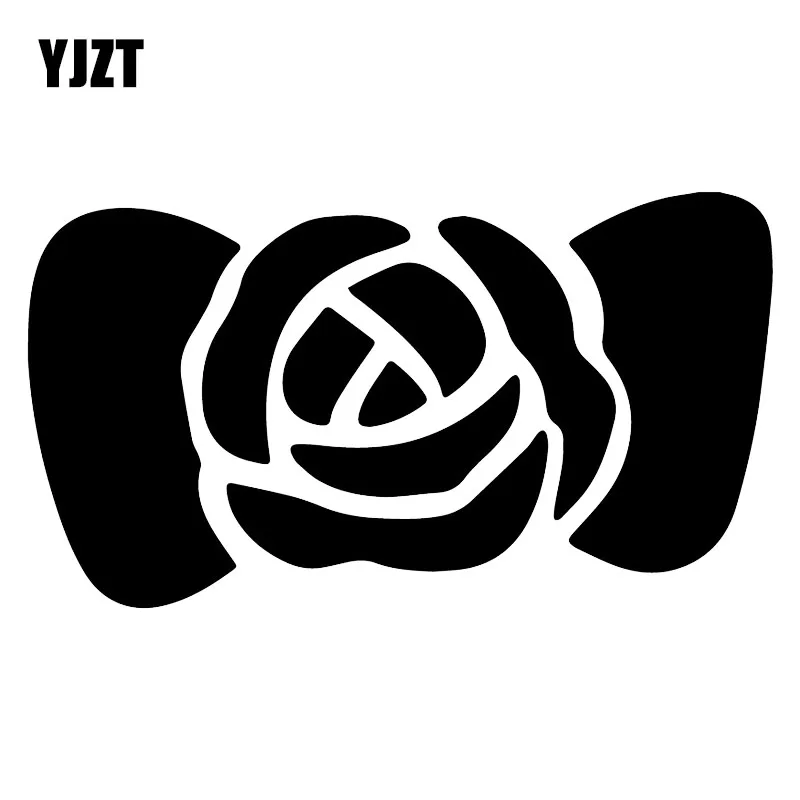 

YJZT 16X8.8CM Rose Bow Tie Fashion Whole Body Decoration Decals Cartoon Car Sticker C25-0557