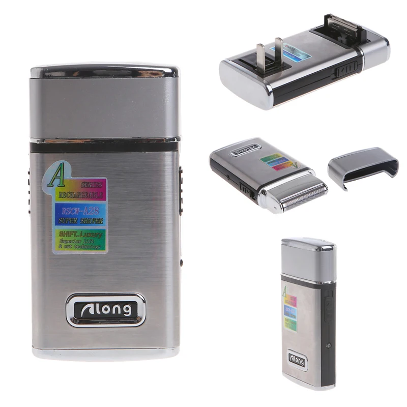 2 в 1 Мужская электрическая поршневая перезаряжаемая бритва из нержавеющей стали