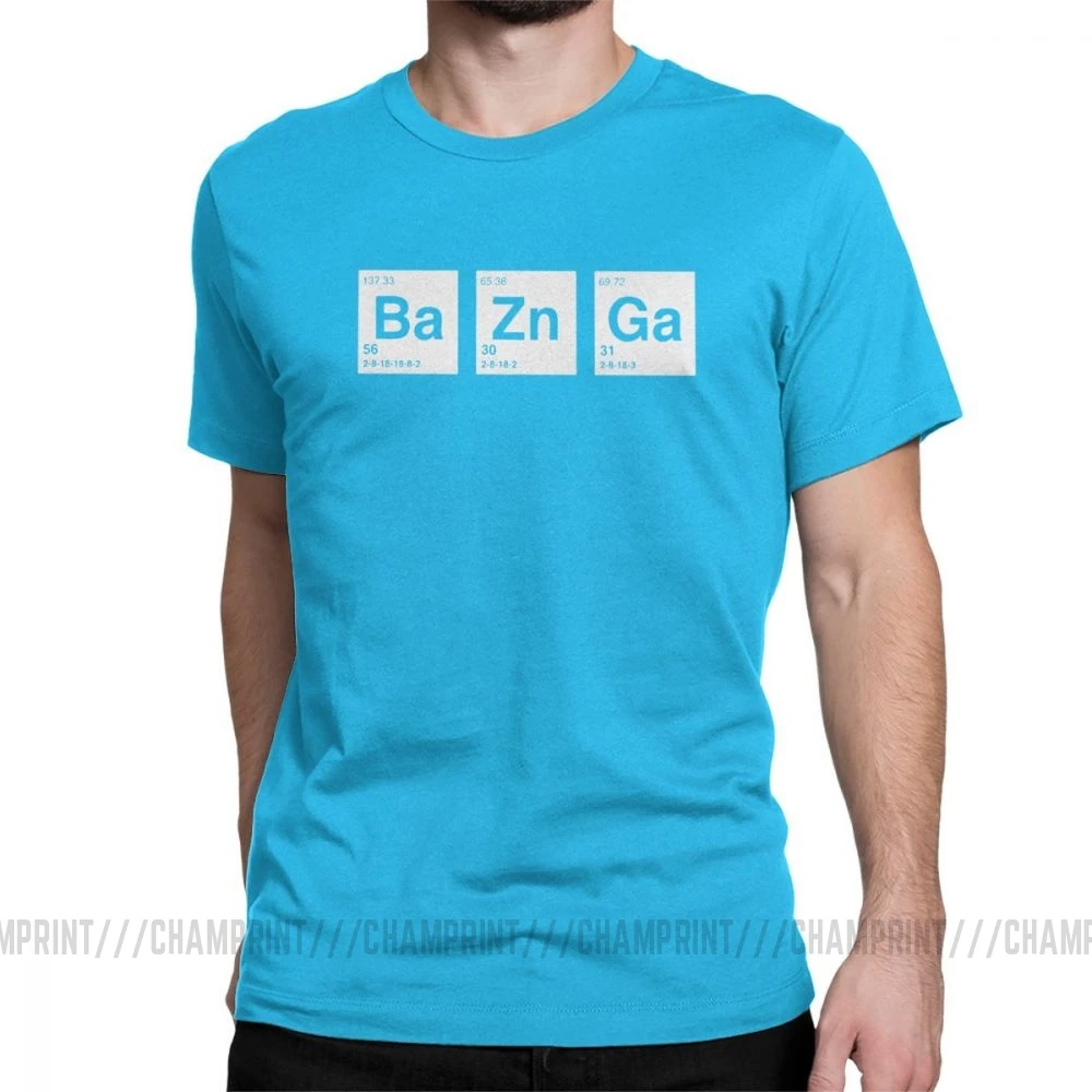 Мужские футболки с надписью «The Big Bang Theory Breaking Bad Bazinga», топы Sheldon Cooper Geek TBBT, футболка с коротким рукавом, футболка с идеей подарка - Цвет: Королевский синий