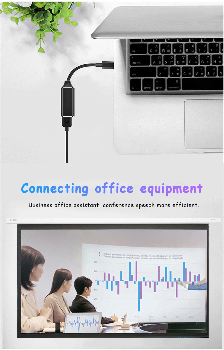 Адаптер HDMI видеокабели USB-C Type C в совместимый адаптер для HD TV конвертер USB 3 1 4K ПК