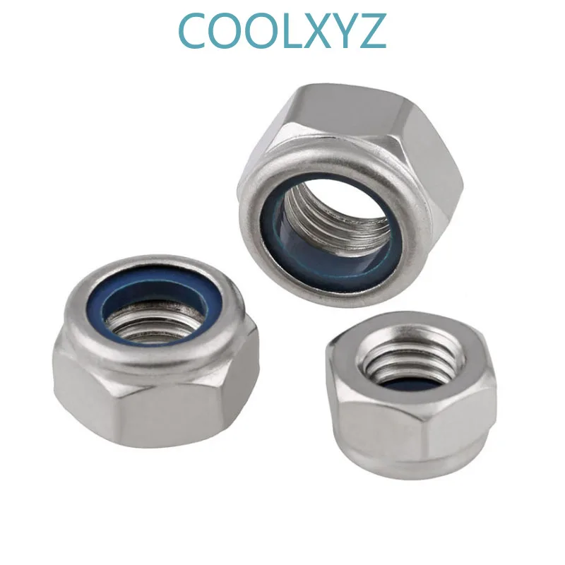 Американский нейлоновый замок гайка из нержавеющей стали самоблокирующаяся