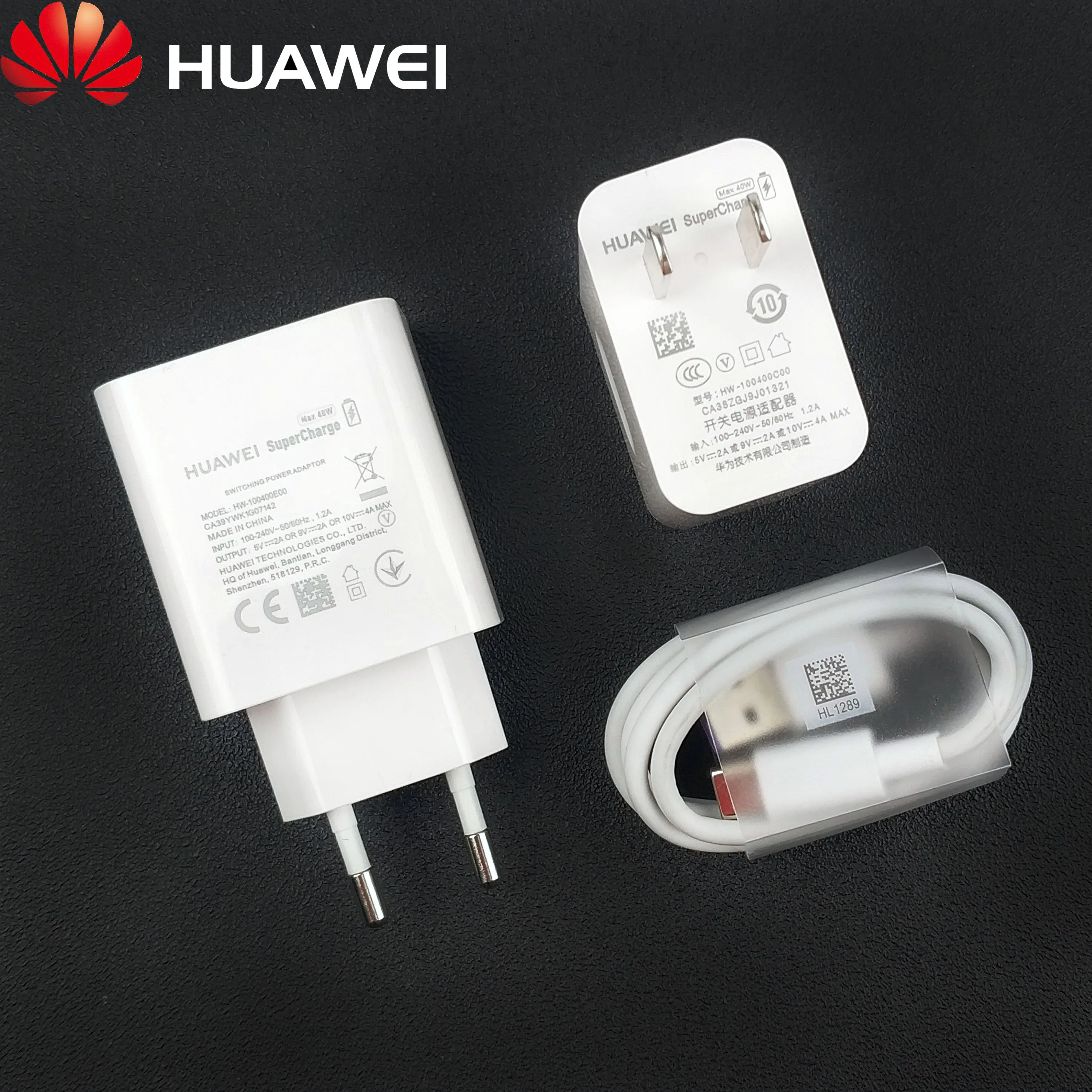 Зарядное устройство huawei p30 оригинал супер зарядка 40 Вт быстрый кабель type c