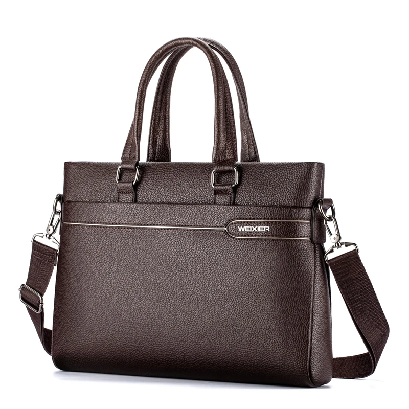 New Men PU Synthetic Leather Shoulder Fashion Business Bags Tote Male handbag Bag For Document Laptop Briefcases Bag Hot Sell