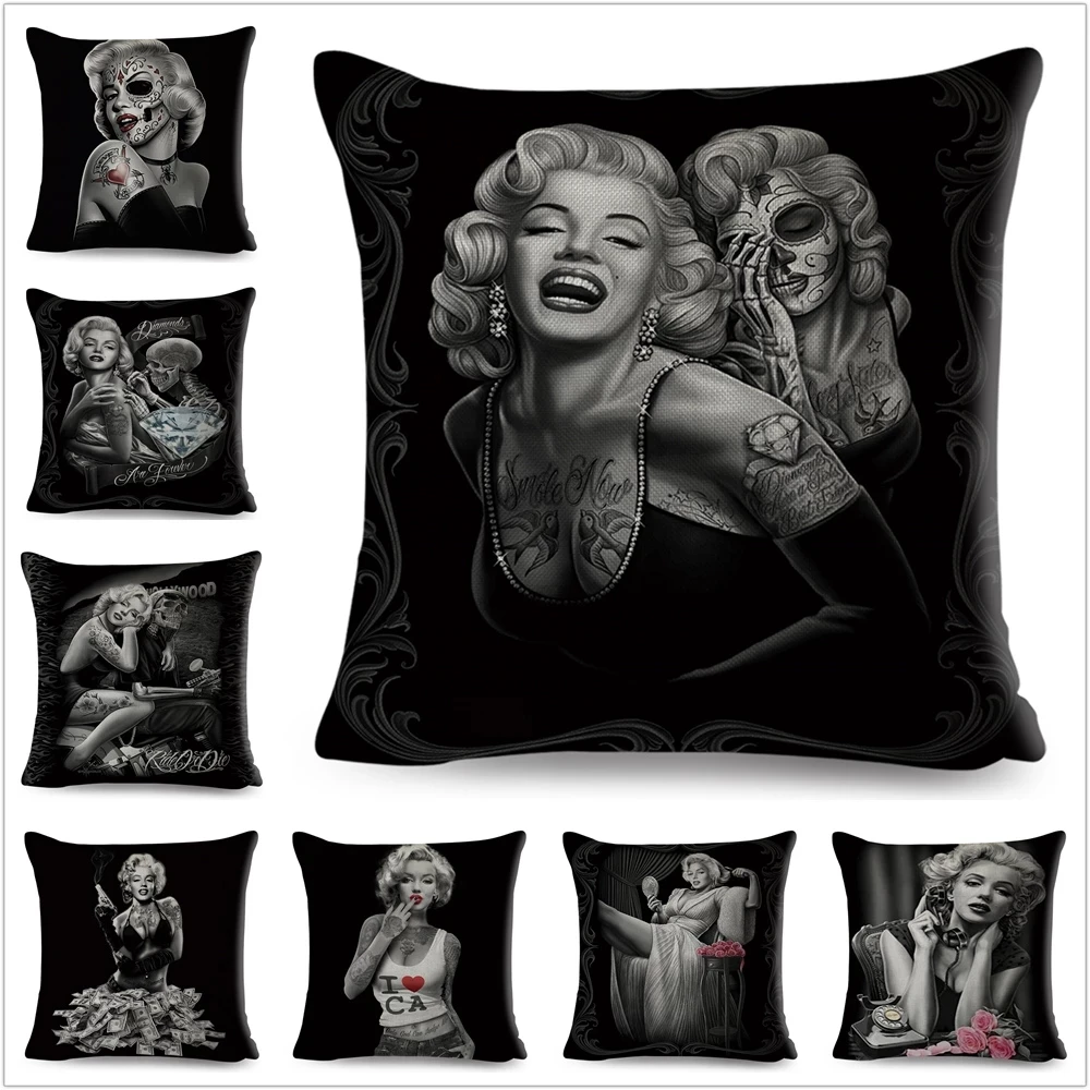 

Mexico Chicano Style Cushion Cover Decor Cartoon Skull Girl Pillowcase 100% Polyester Pillow Case for Sofa Home Car 45*45 cm