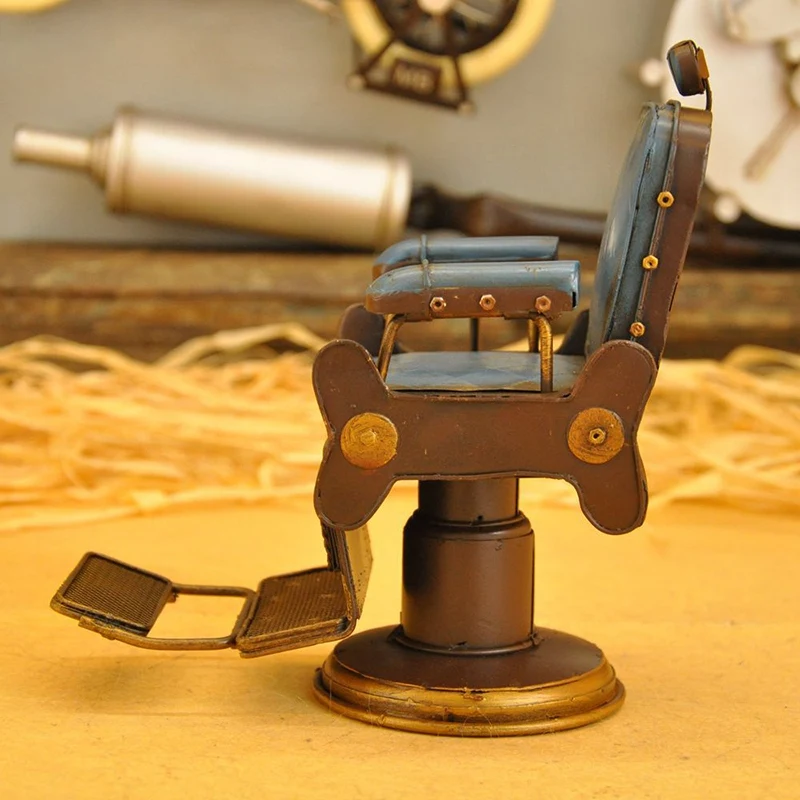 

Iron Model Decorations Creative Crafts Barber Chair Micro-Metal Decoration Creative Home Furnishings Tinplate