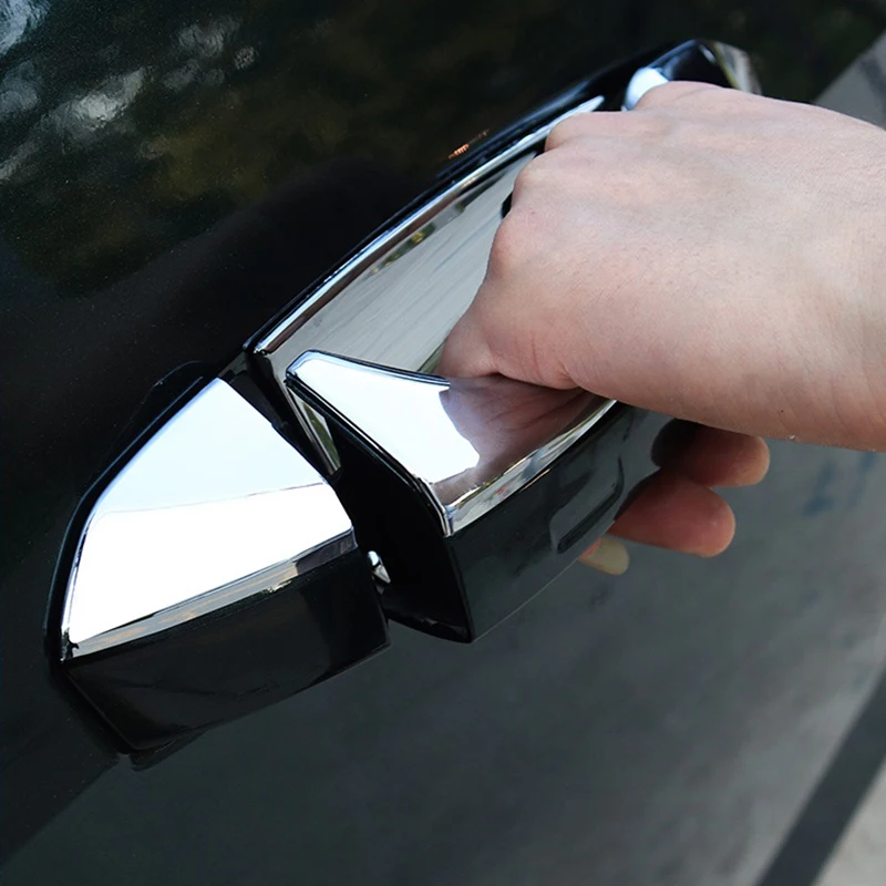 

Car stickers Bright Silver Plating Outside Door Doorknob Handle Cover Trim ABS Good Fit for Audi A6 C8 2019 2020 Car Accessories