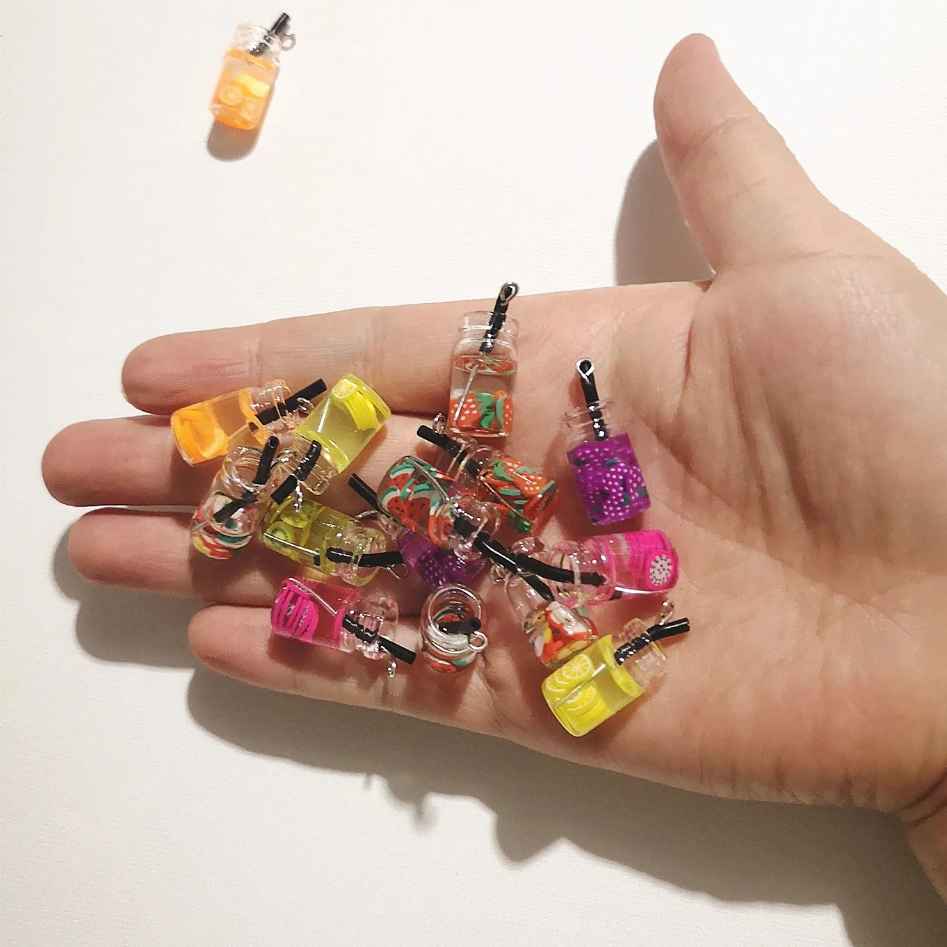 100 шт. миниатюрные поддельные фрукты апельсин яблоко клубника лимонный сок