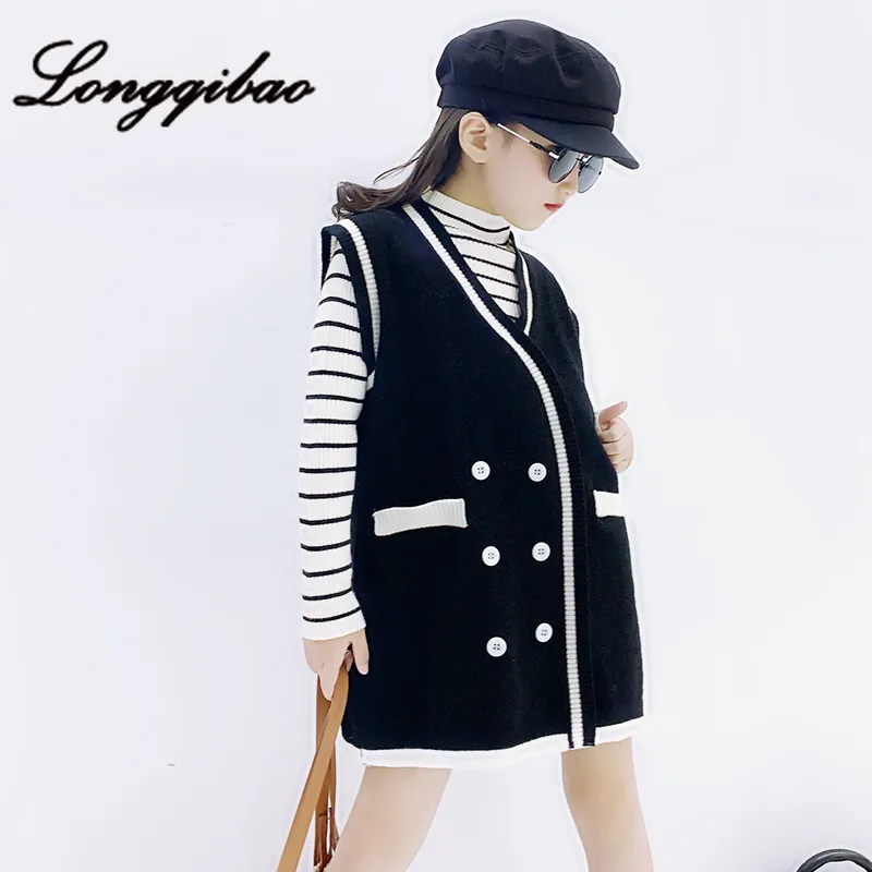 Свитер для маленьких девочек коллекция 2019 года Новая Осенняя детская модная