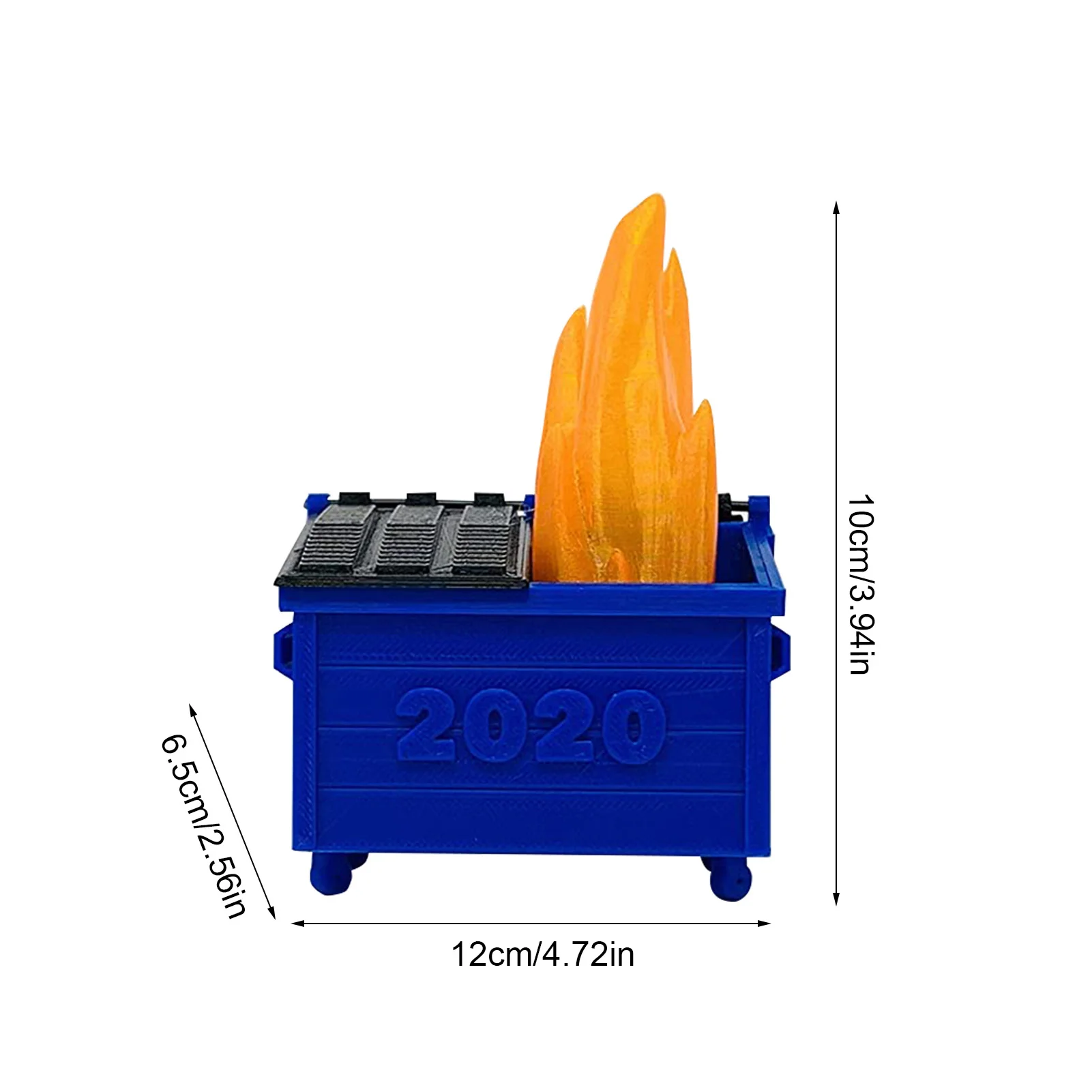 

New Dumpster Fire Ornament With LED Light High Quality Painted Souvenir Decoration Desk Christmas Tree Pendant 2021