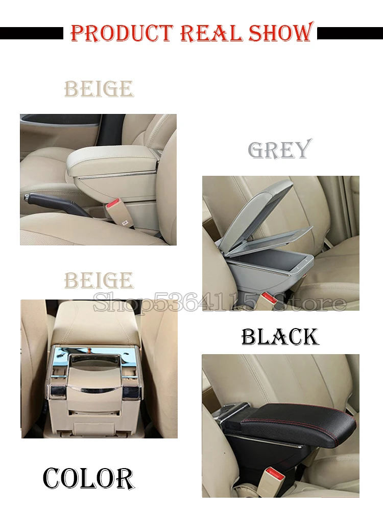 For KIA Rio 4 Rio X-line Armrest Box Central Store Content Box Cup Holder Ashtray Interior Car-styling Accessories