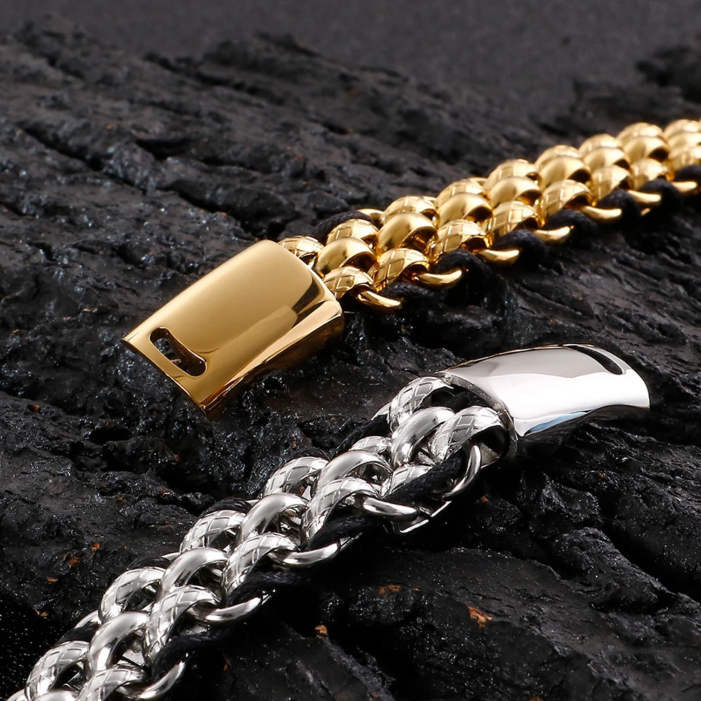 Браслет цепочка мужской Плетеный из нержавеющей стали|Цепочки и браслеты| |