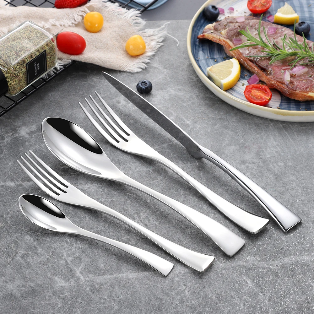 

Stainless Steel Cutlery Set Dinnerware Tableware Silverware Sets Kitchen Dinner Knife And Fork Drop Shipping