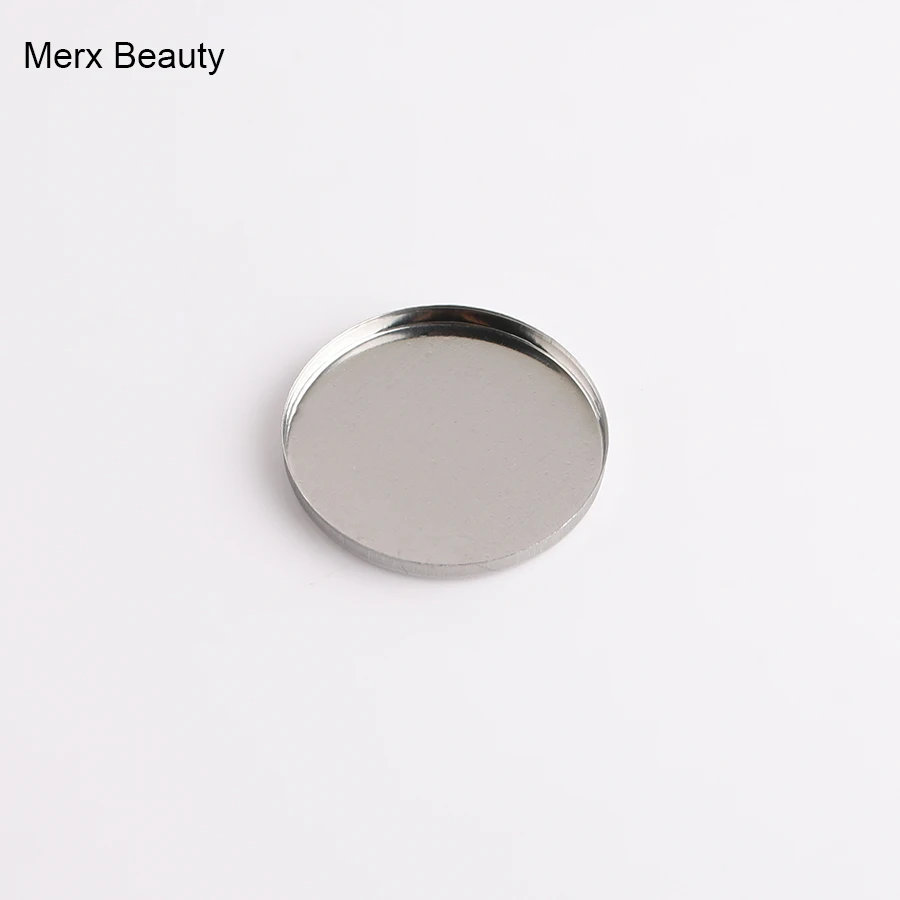 100 шт./лот 37 мм круглая магнитная Сковорода Из Нержавеющей Стали для теней макияжа