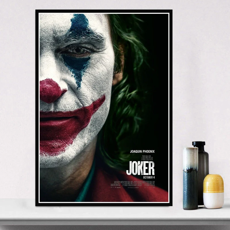 Печать плакатов плакат с джокером Хоакин Феникс фильм DC комическое Искусство Холст Картина маслом настенные картины для гостиной домашний декор