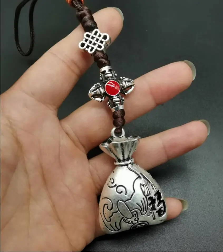 Китайская белая медь маленький кулон для привлечения богатства