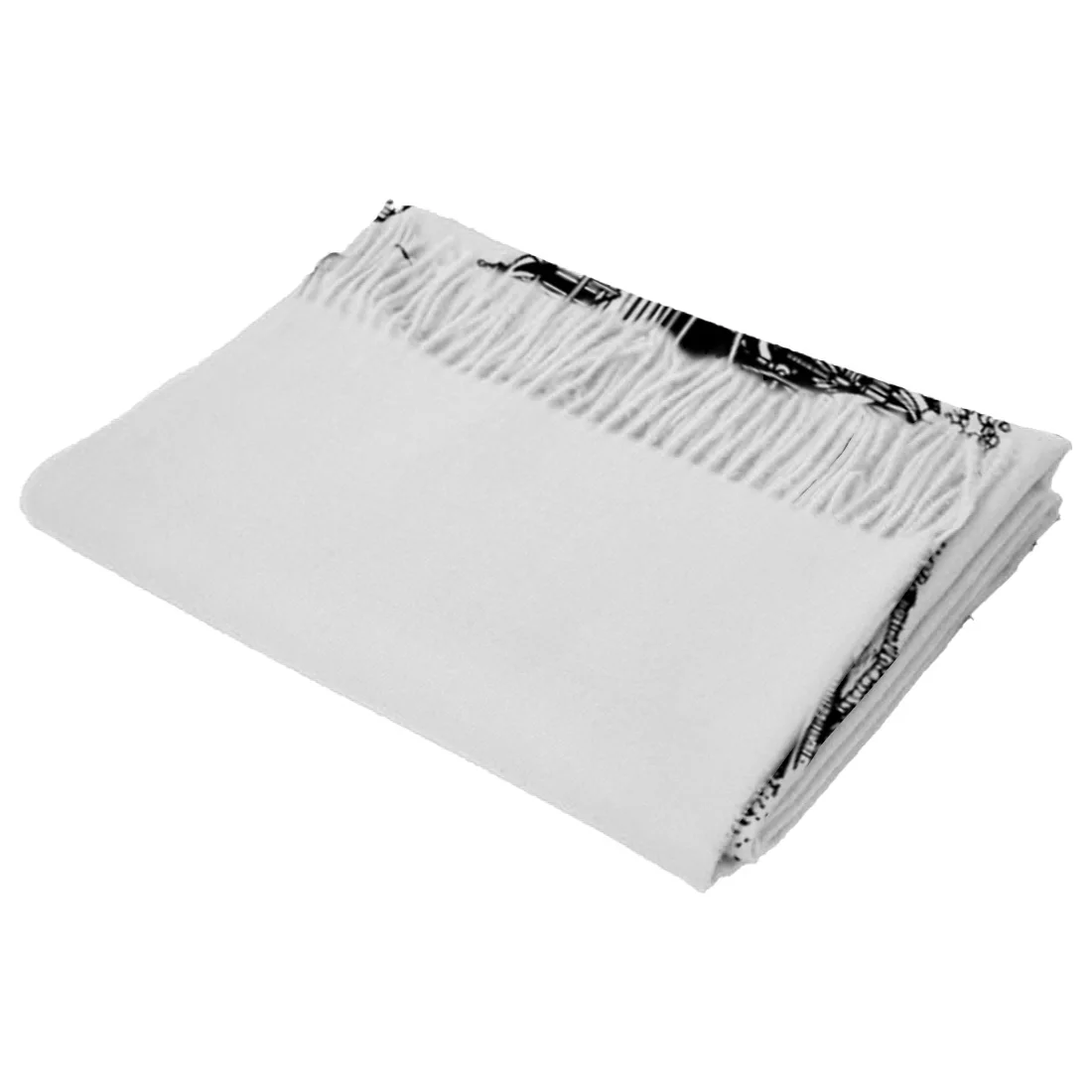 Модный белый и черный шарф со шлейфом унисекс Теплые осенние зимние шарфы