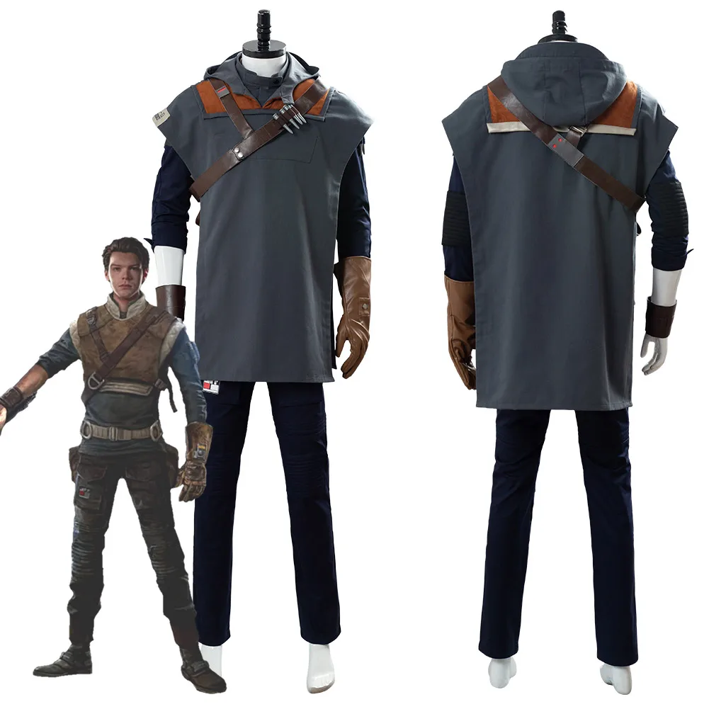 Костюм джедаев для костюмированной вечеринки Cal Kestis Мужская униформа взрослых