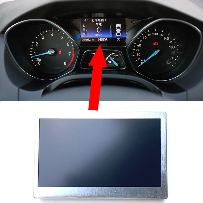 รถสีจอแสดงผล LCD หน้าจอแดชบอร์ดพิกเซลสำหรับ Ford Escape/โฟกัส2013-16 RGB LQ042T5DZ11 102X70มม.อุปกรณ์เสริม