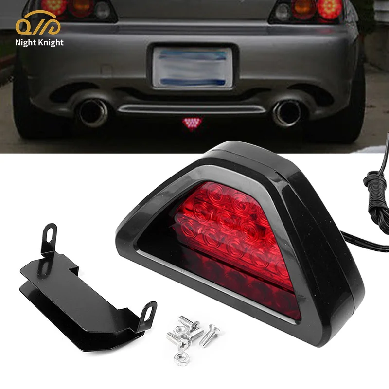 

Night knight 1pcs 12 LED Universal Purpose Triangle Sport Brake Light Signal Lamp Taillight Strobe Lights For JDM BBA Car Moto