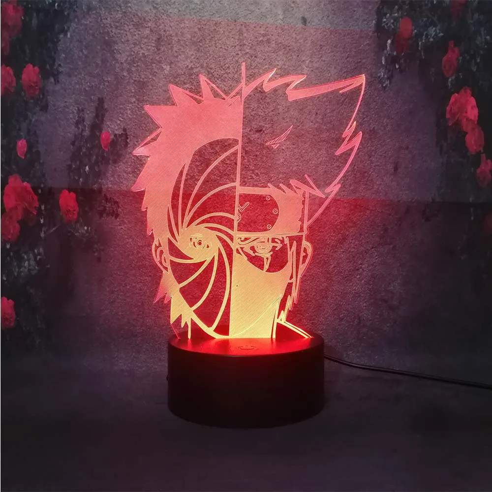 naruto COOL Boy Naruto Sasuke 3D USB Child current Desk Table lamp cartooncomic figure Night Light kid baby sleep bedroom Decor gifts - Испускаемый цвет: naruto