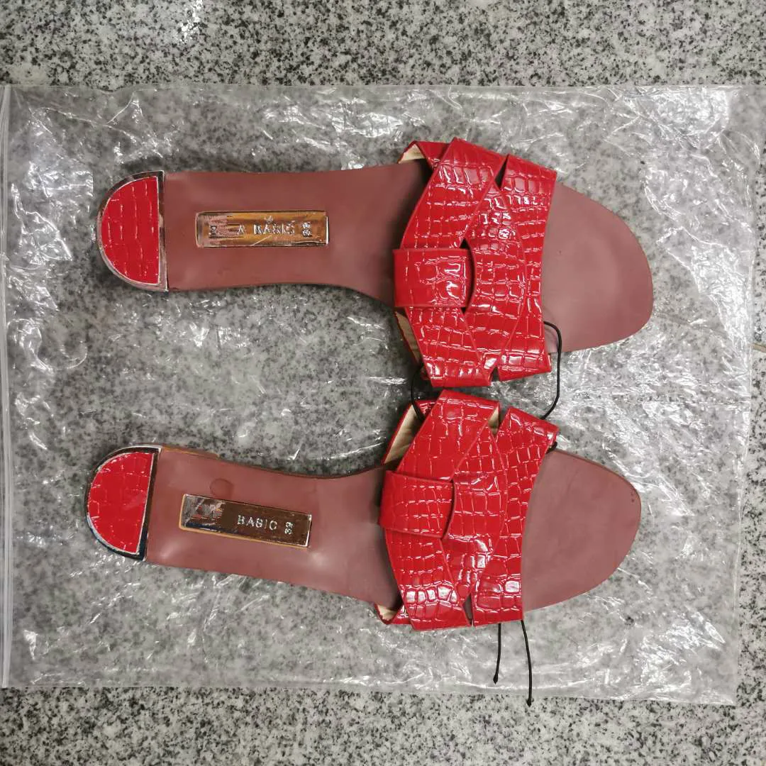 Удобные летние шлепанцы из искусственной кожи Женские в стиле ретро Шлепанцы без