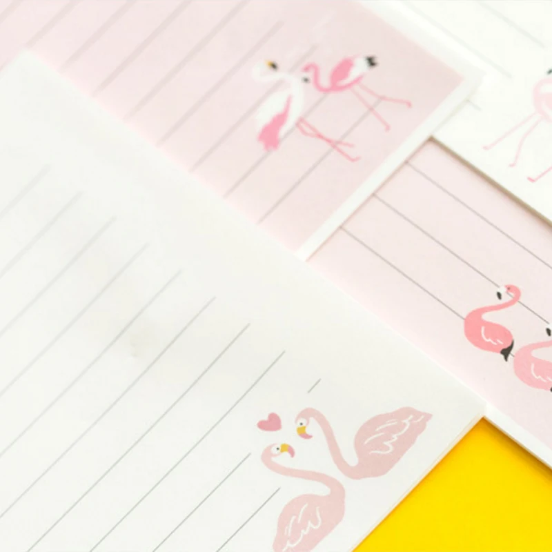 

1Pcs/lot 6 style pink white Flamingo Love letter Paper Envelope fashion Gift Craft post vitations for office school